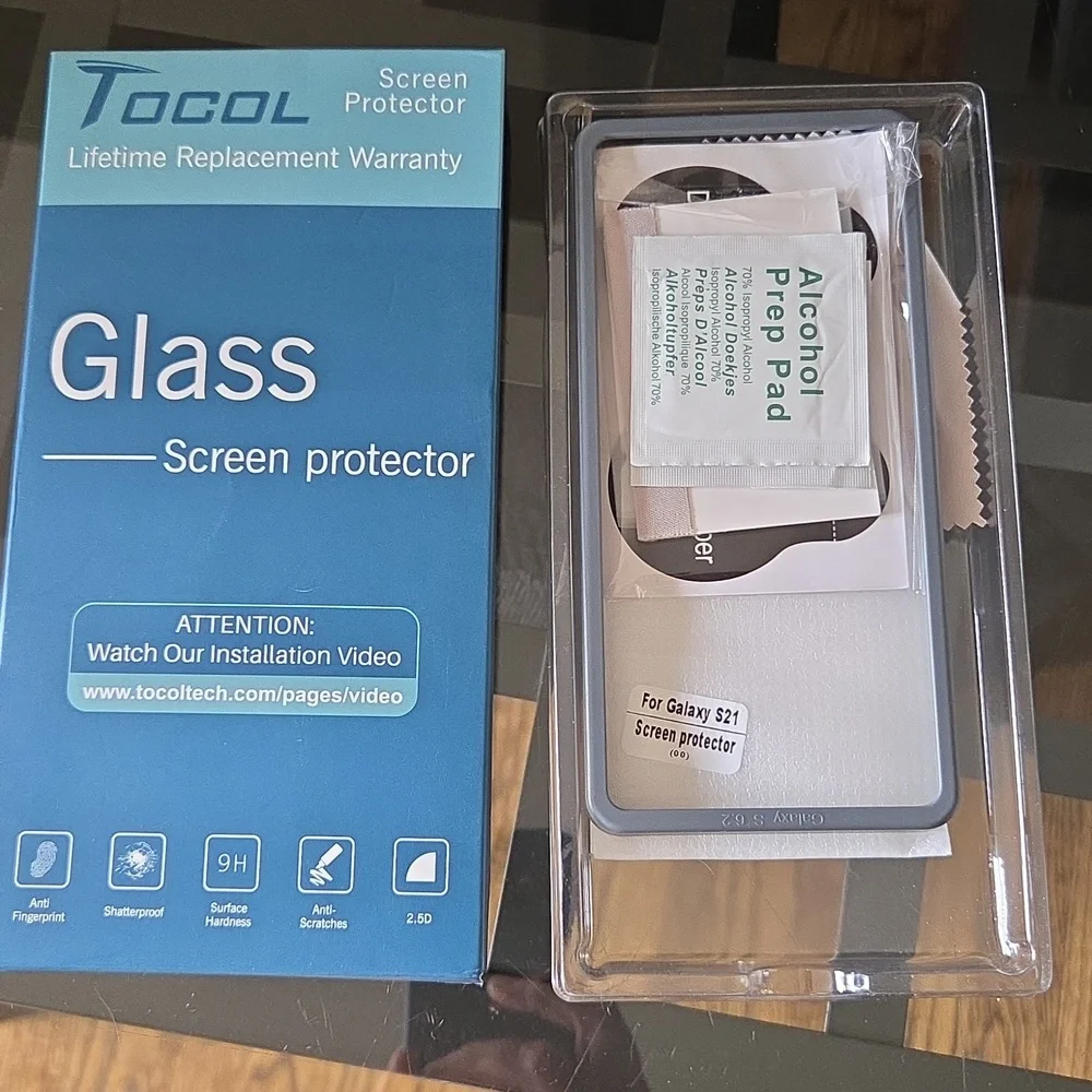 Tocol 1 Glass Screen Protectors For Galaxy S21 Samsung